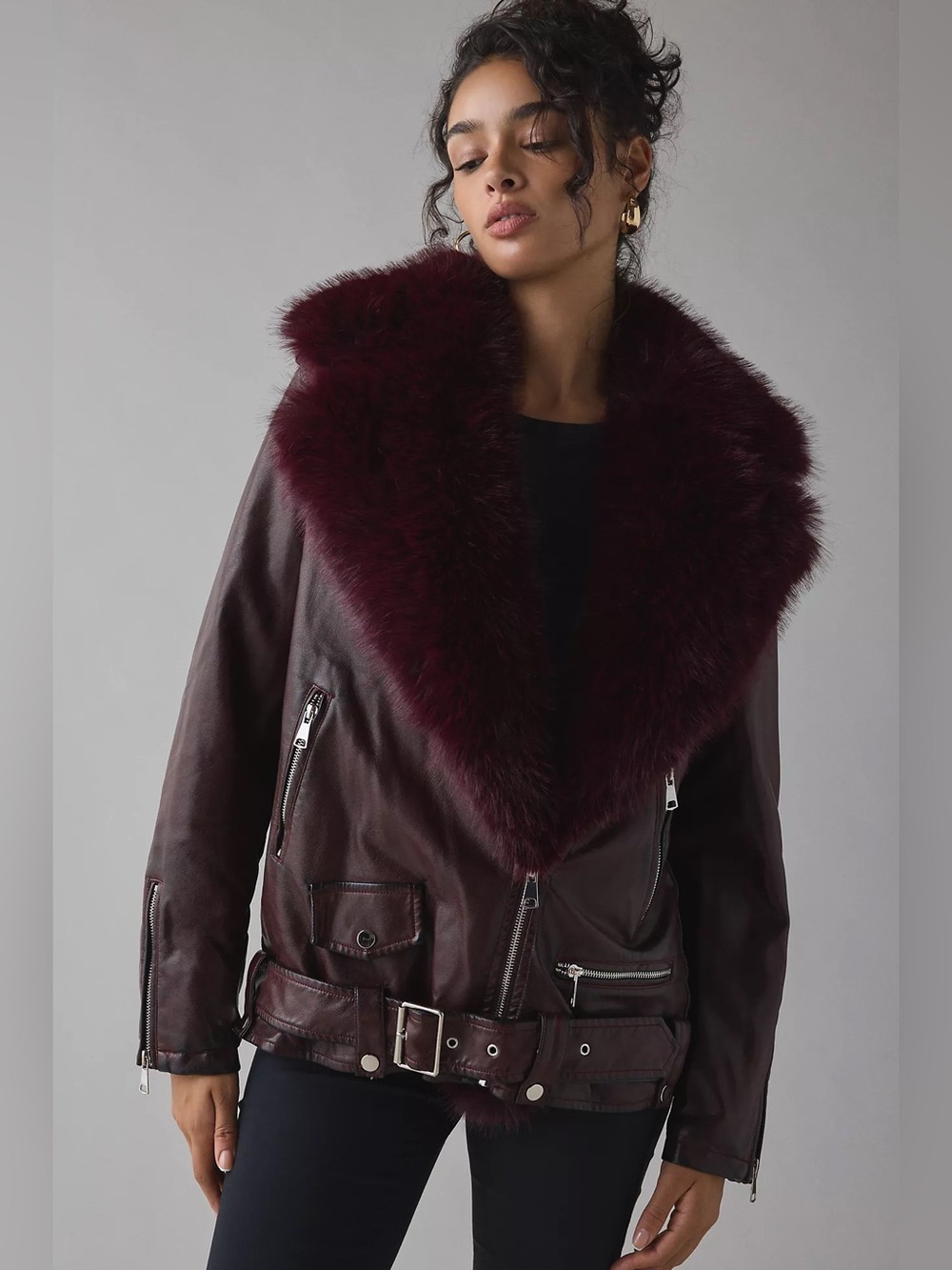 Azalea Wang Aurelia Faux Leather Moto Jacket